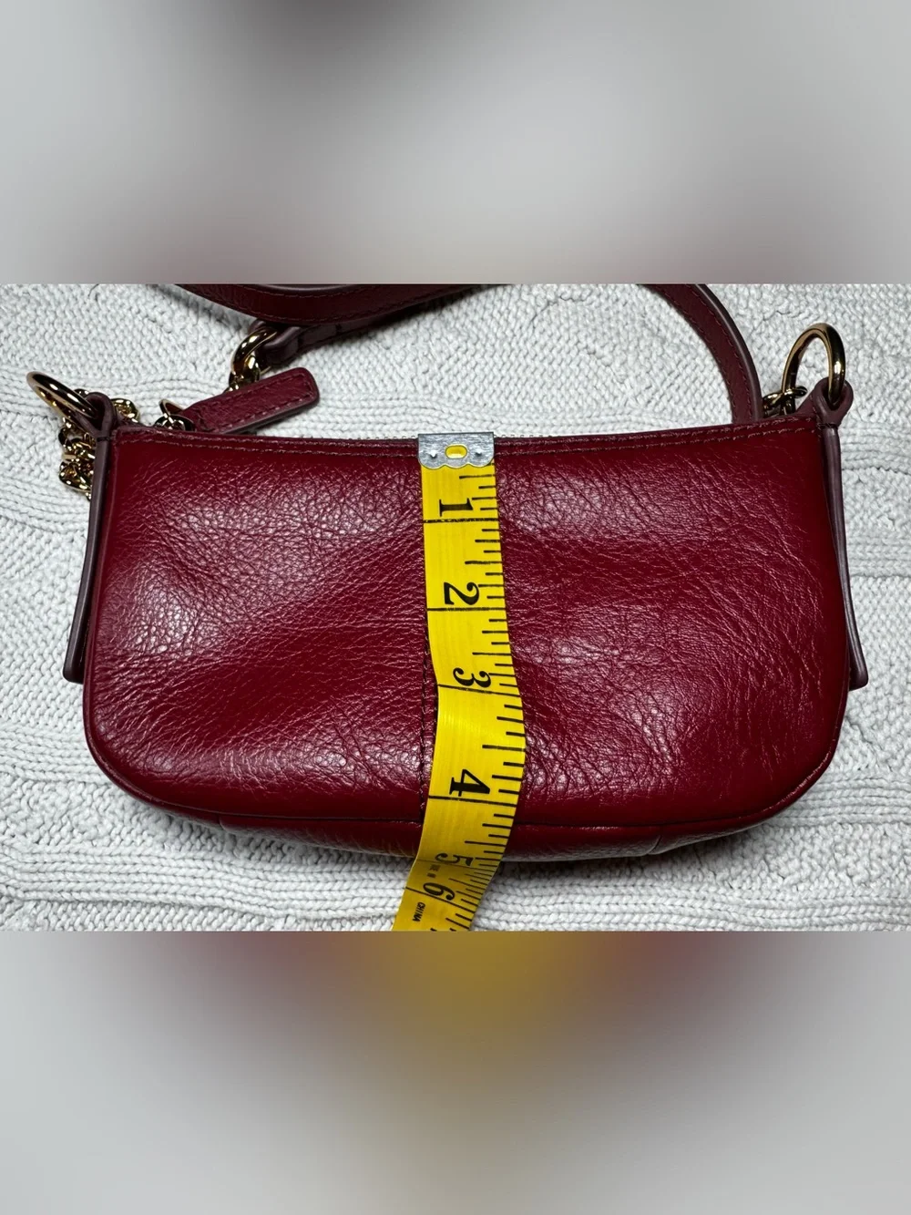 Fossil Jolie Leather Mini Crossbody Bag - Burgundy